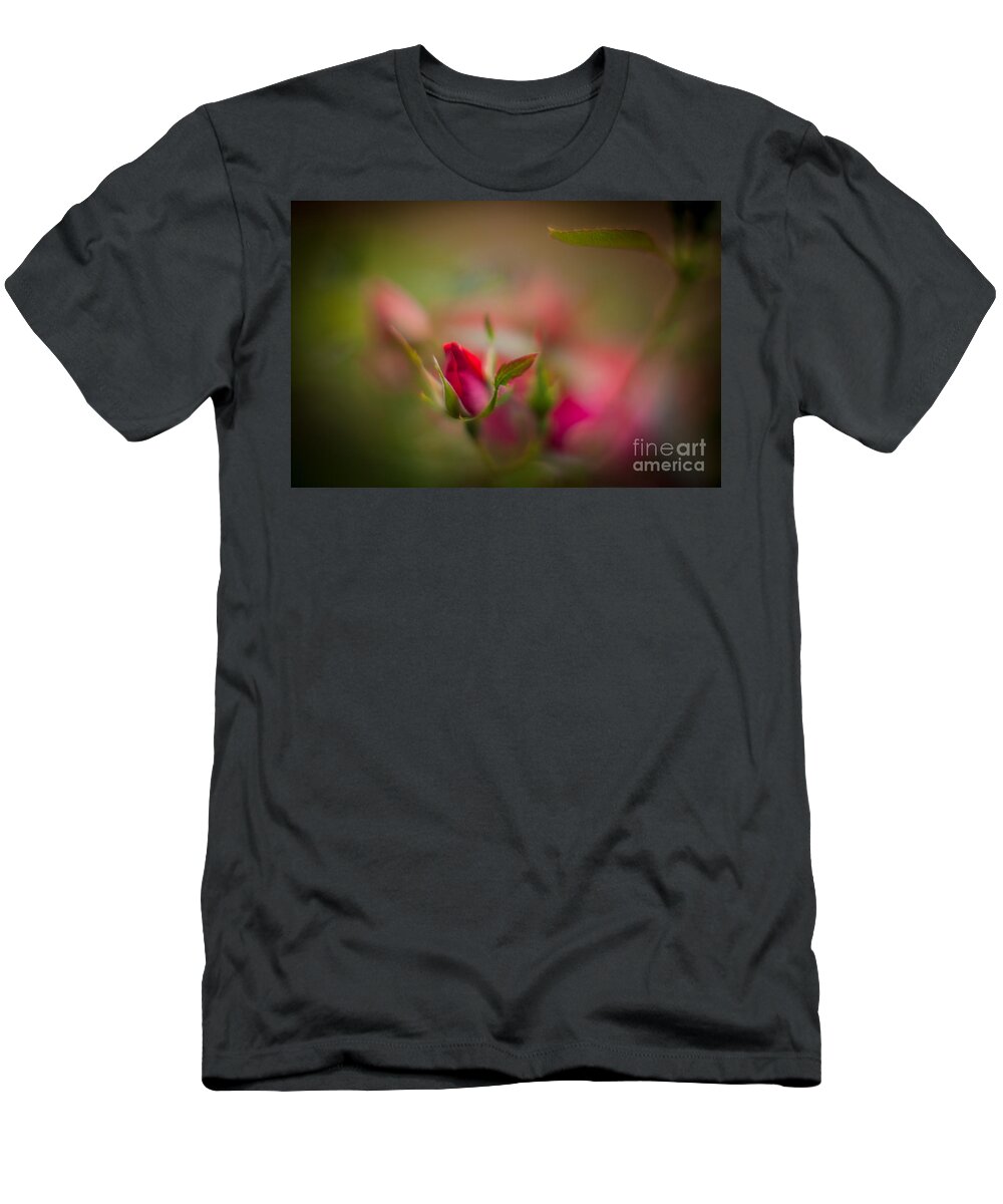 Rose T-Shirt featuring the photograph Out of the Mist Rose by Mike Reid