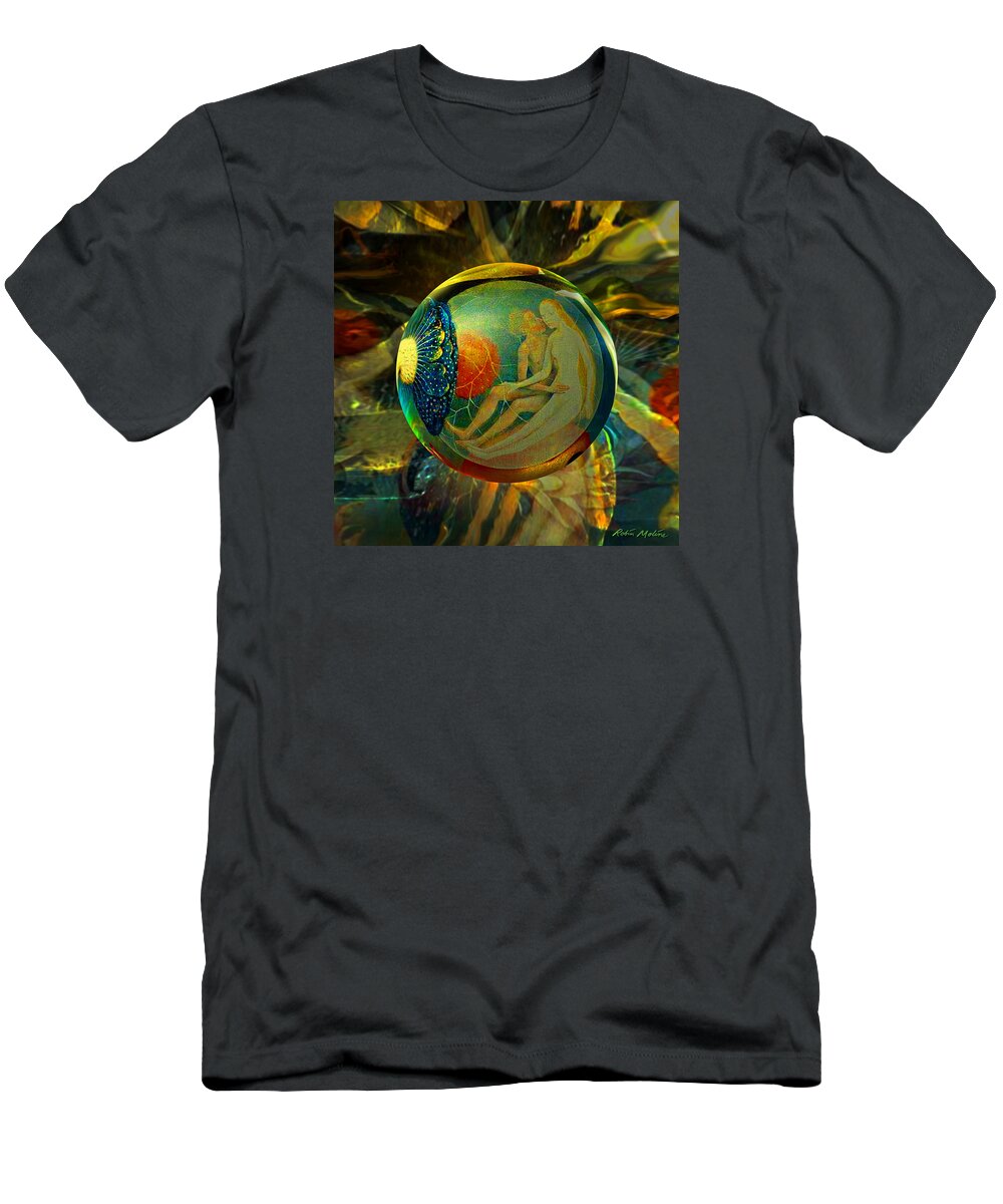  Earthly Delights T-Shirt featuring the painting Ovule of Eden by Robin Moline