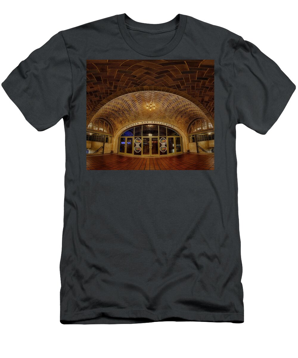 Empire State T-Shirt featuring the photograph Oyster Bar by Susan Candelario