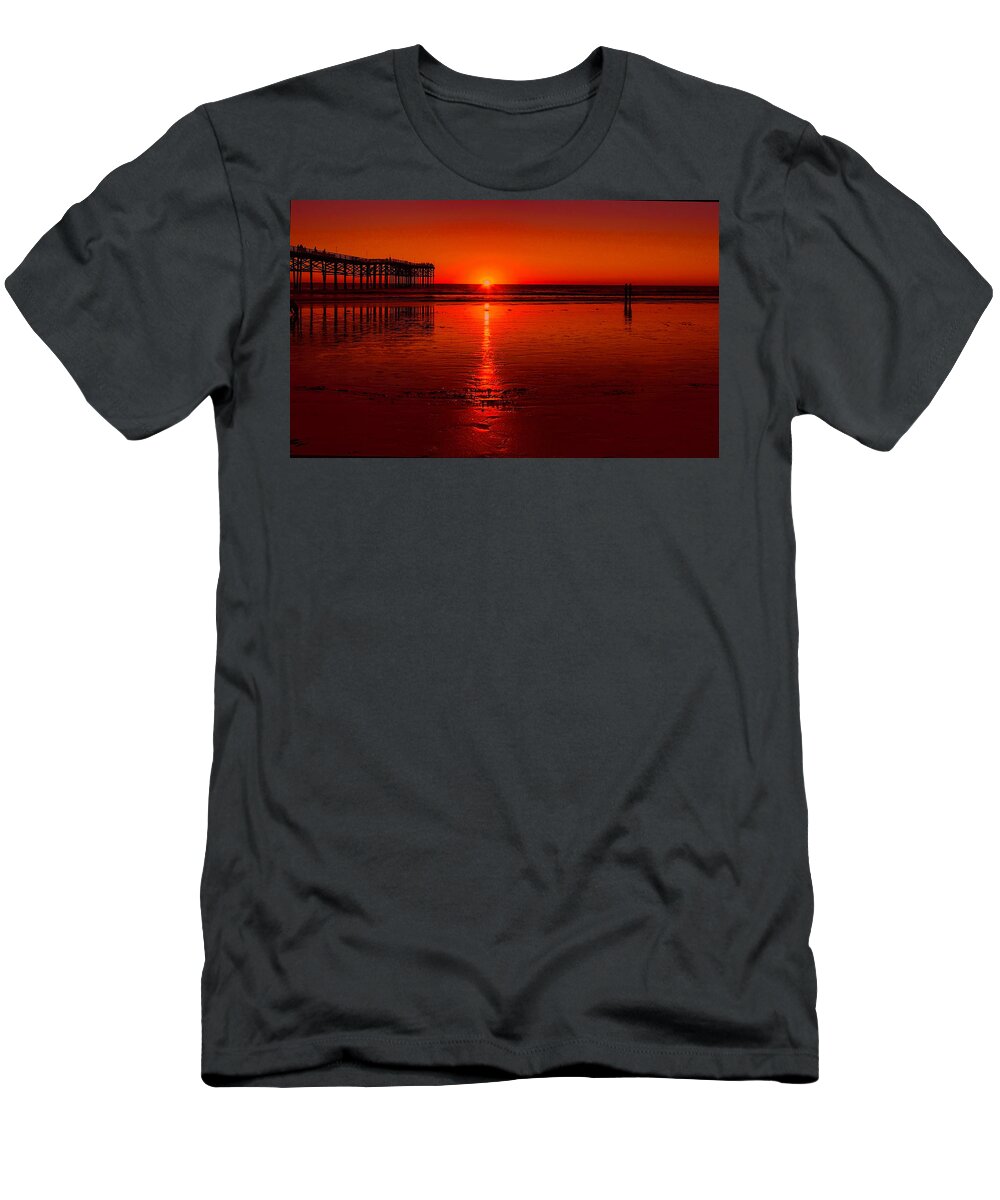 Sunset T-Shirt featuring the photograph Pacific beach Sunset by Tammy Espino