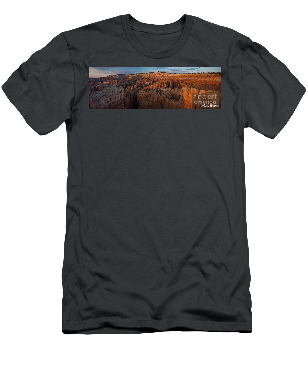 Bryce National Park T-Shirt featuring the photograph Panorama of Bryce Canyon Amphitheater by Joan Wallner