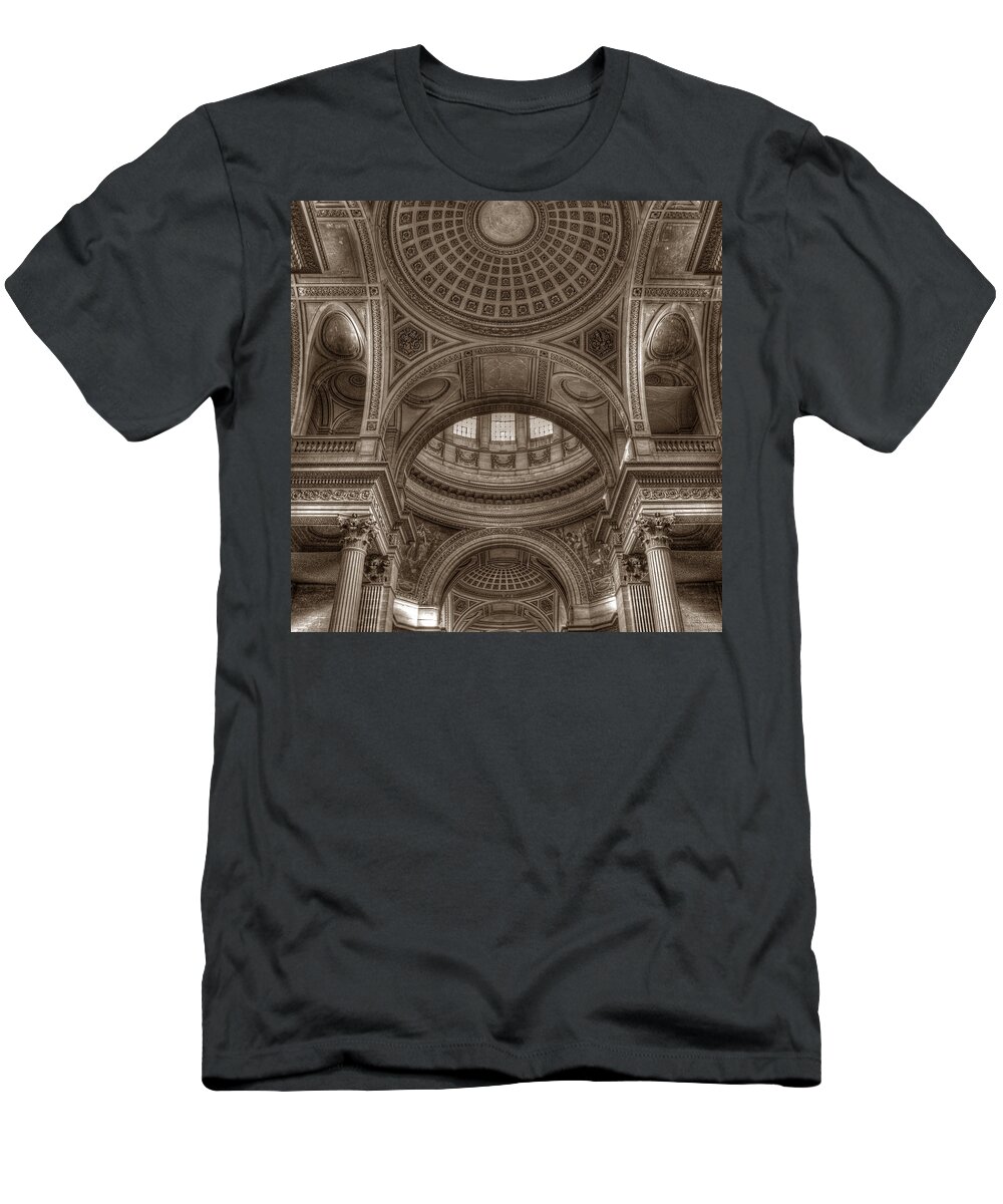 Paris T-Shirt featuring the photograph Pantheon Vault by Michael Kirk