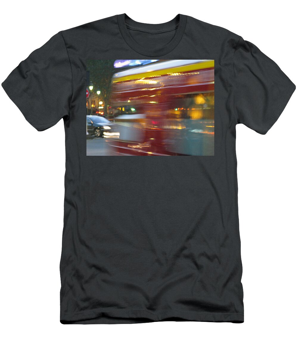 Paris T-Shirt featuring the photograph Paris Bus Pont au Change Or One Half Step Away From the Hereafter by Joe Schofield