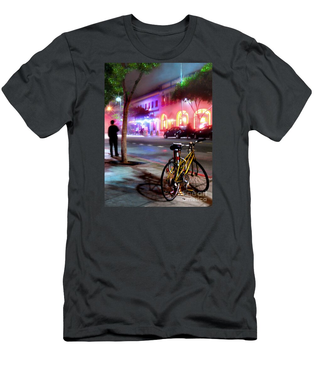 Night T-Shirt featuring the photograph Paris in Santa Monica by Jennie Breeze