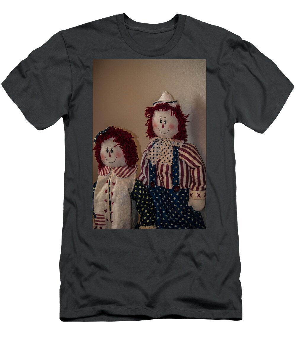 Dolls T-Shirt featuring the photograph Patriotic Dolls by Jon Cody
