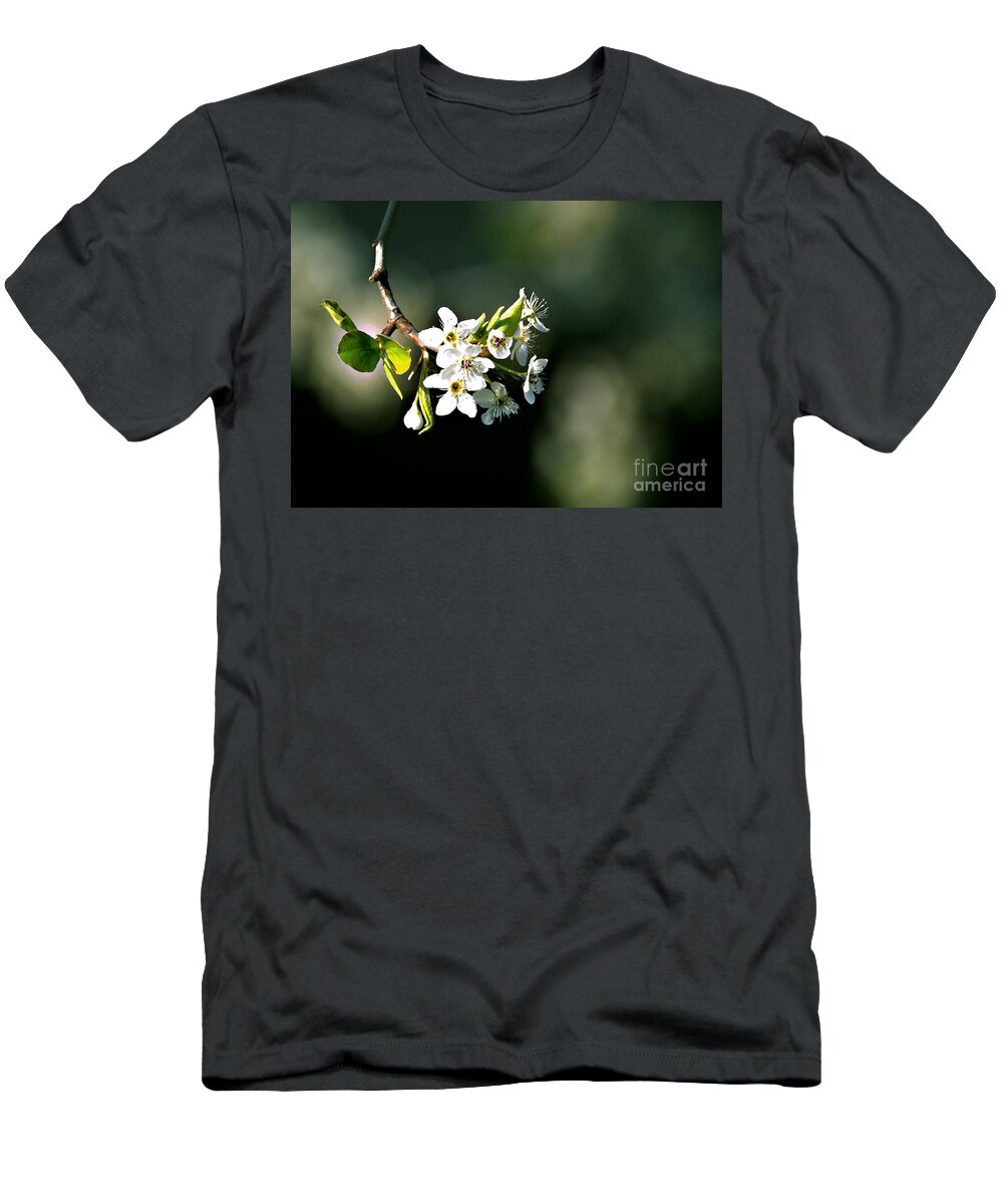 Spring T-Shirt featuring the photograph Pear Blossom Digital by Linda Cox
