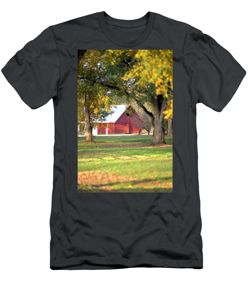 3286 T-Shirt featuring the photograph Pecan Orchard Barn by Gordon Elwell