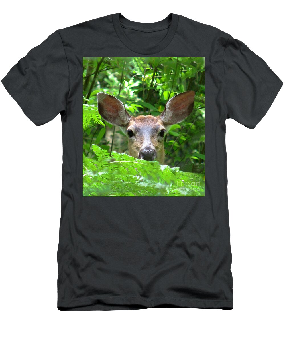 Wildlife T-Shirt featuring the photograph Peek-A-Boo by Rory Siegel