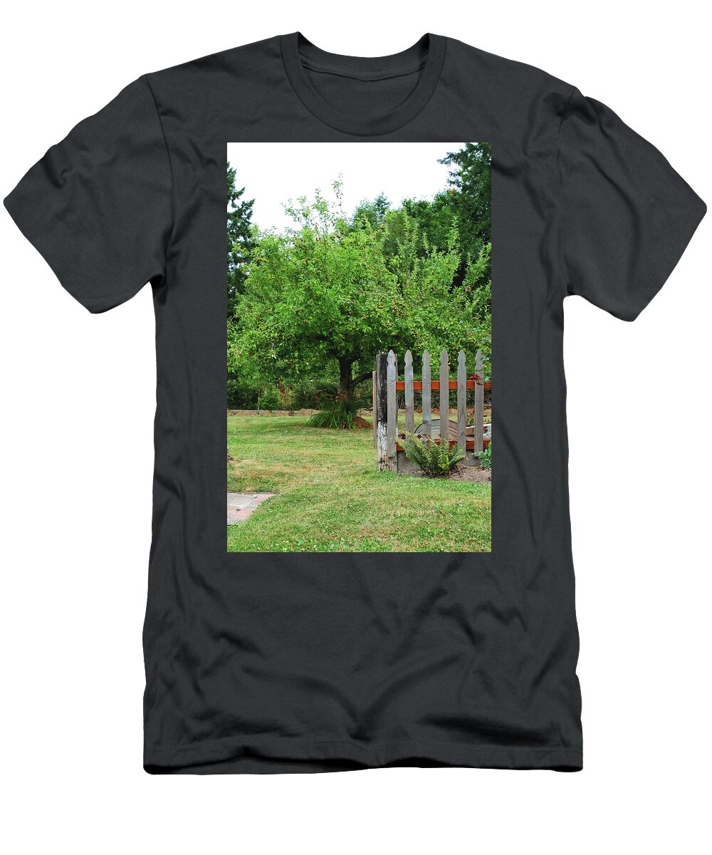Fruit Tree T-Shirt featuring the photograph Peg's Back Yard by Lorraine Devon Wilke