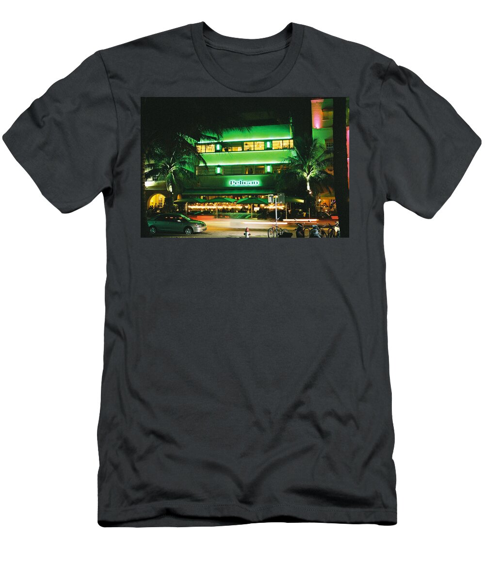 Pelican Hotel T-Shirt featuring the photograph Pelican Hotel Film Image by Gary Dean Mercer Clark