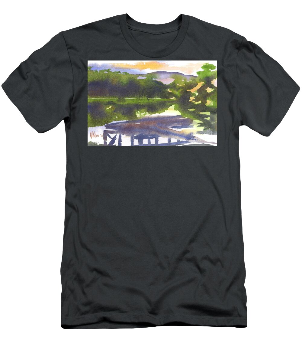 Perfectly Still T-Shirt featuring the painting Perfectly Still by Kip DeVore
