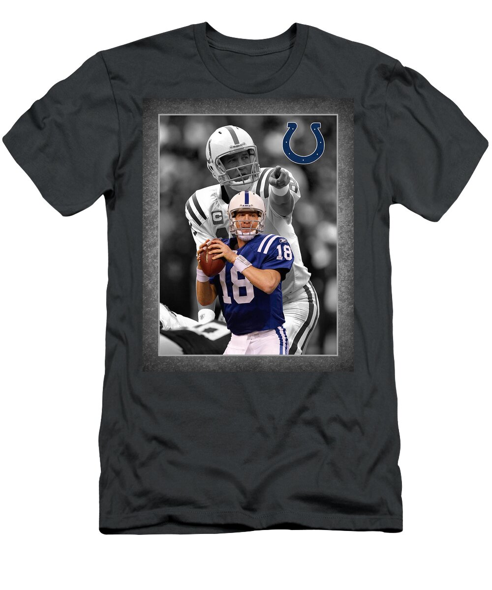 Peyton Manning Colts T-Shirt by Joe Hamilton - Pixels Merch