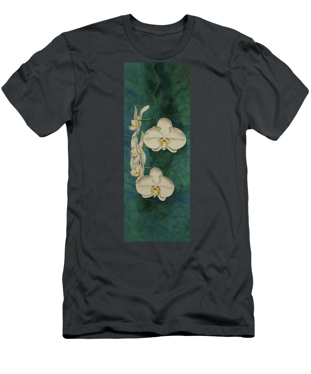 Orchid T-Shirt featuring the painting Phalaenopsis Beauty by Heather Gallup