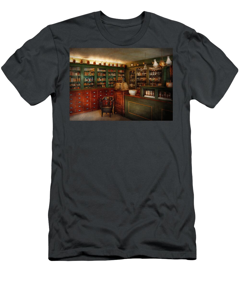 Pharmacy T-Shirt featuring the photograph Pharmacy - Patent Medicine by Mike Savad