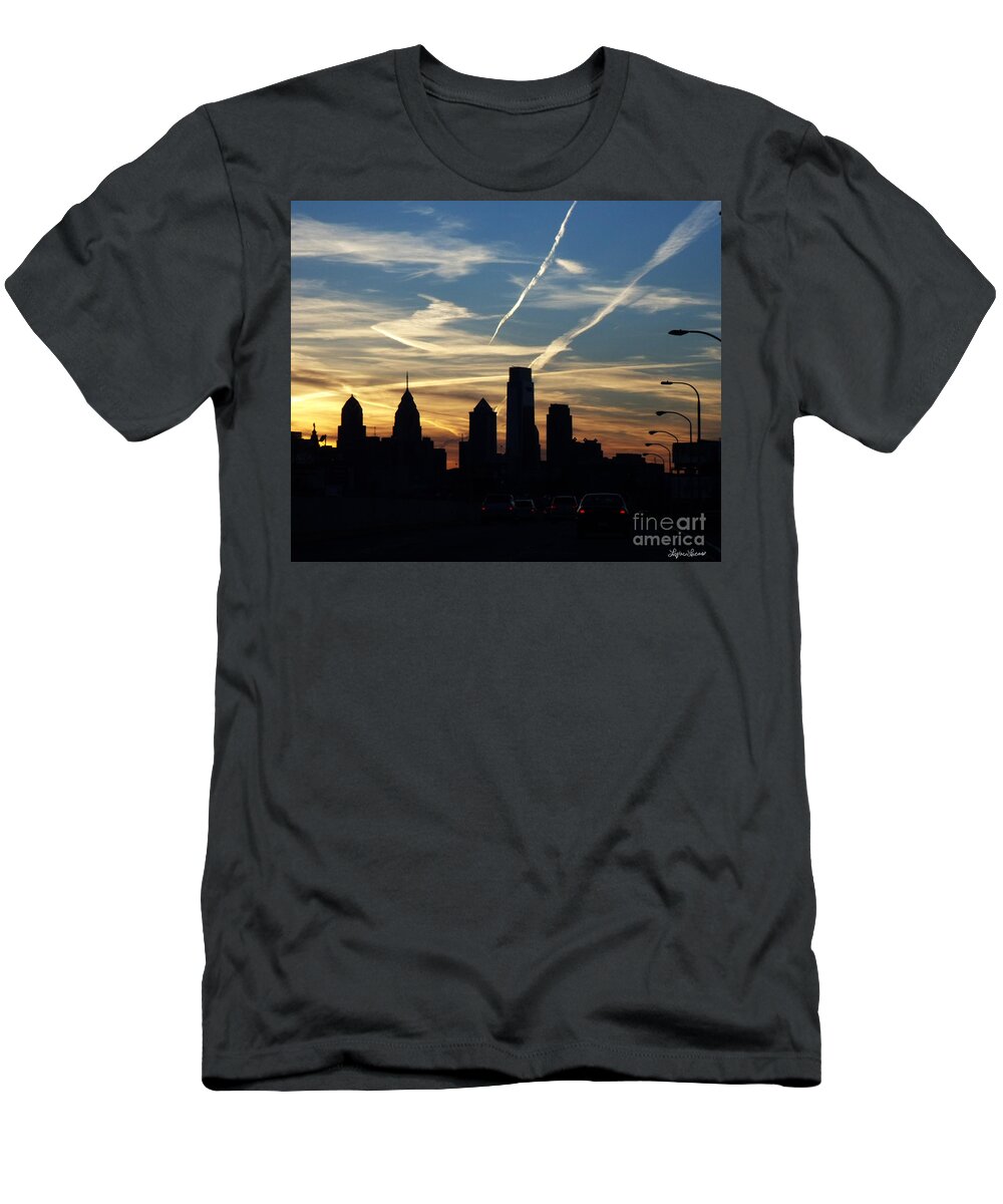 Cities T-Shirt featuring the photograph Philadelphia At Dusk by Lyric Lucas