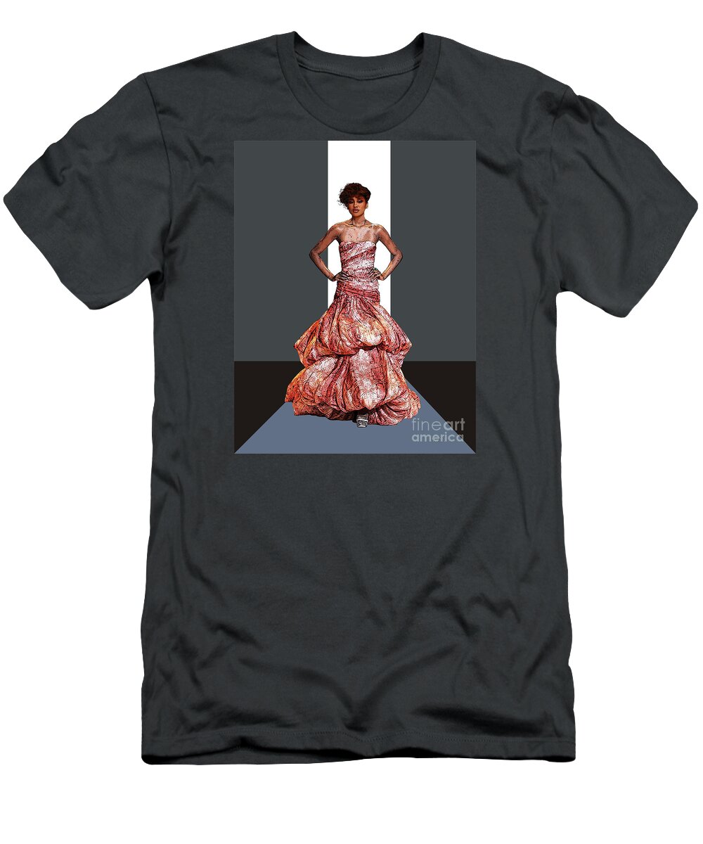 Portraits T-Shirt featuring the digital art Ms. Phyllis Hyman by Walter Neal