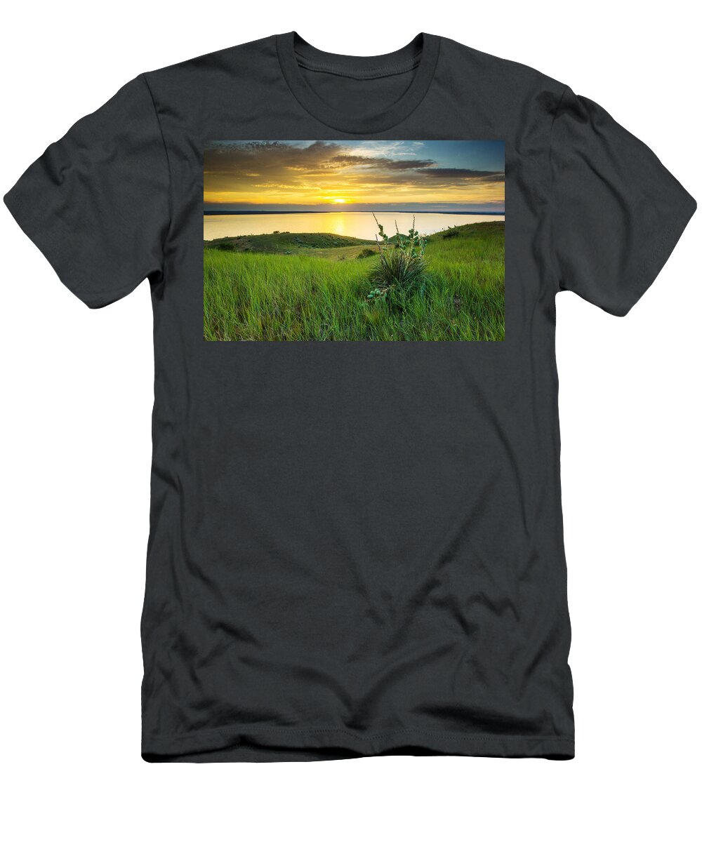 Sunset T-Shirt featuring the photograph Pike Haven Sunset by Aaron J Groen