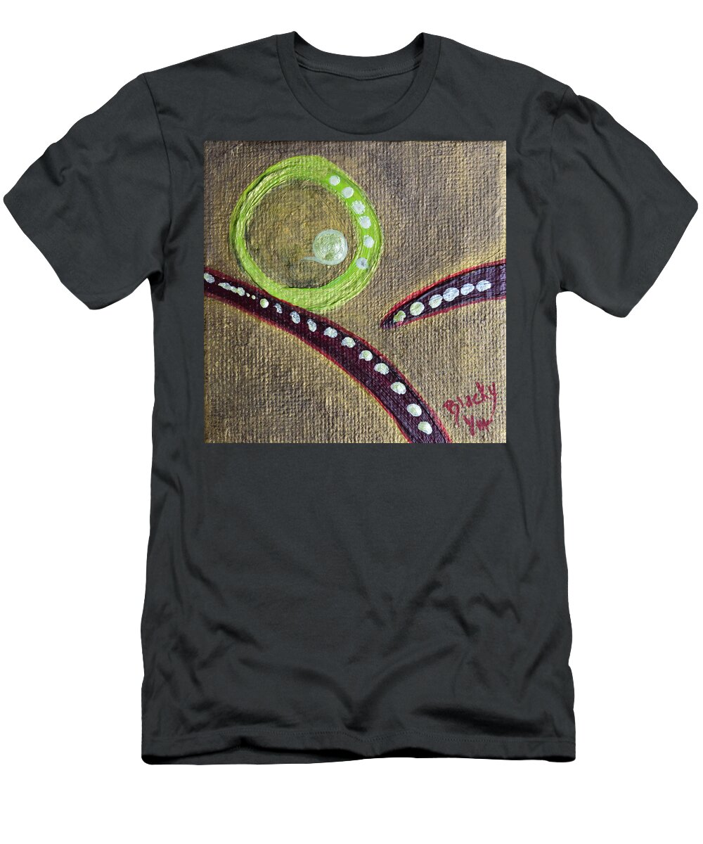 Pinball T-Shirt featuring the painting Pinball by Donna Blackhall