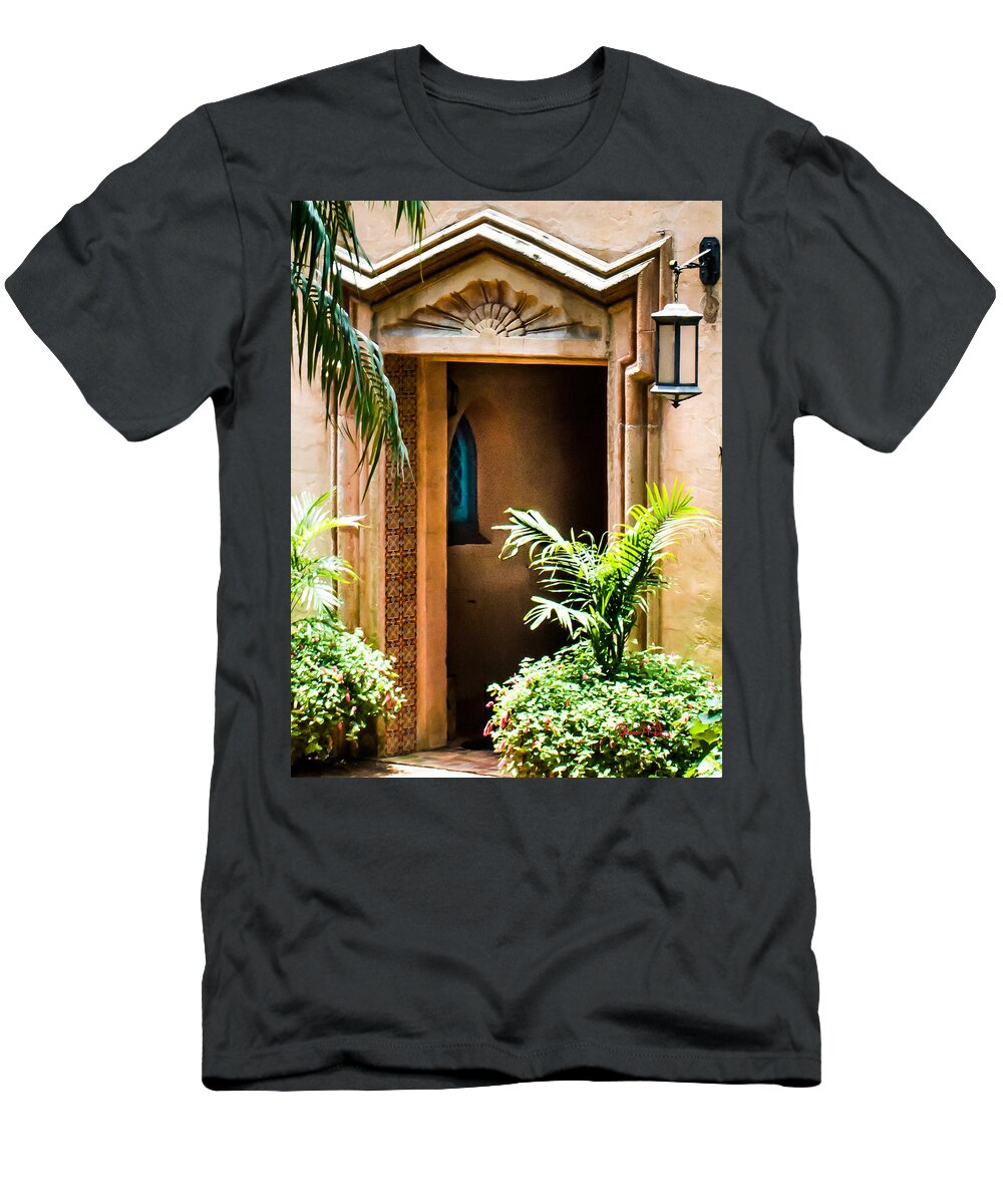 Susan Molnar T-Shirt featuring the photograph Pinewood Estate Entrance by Susan Molnar