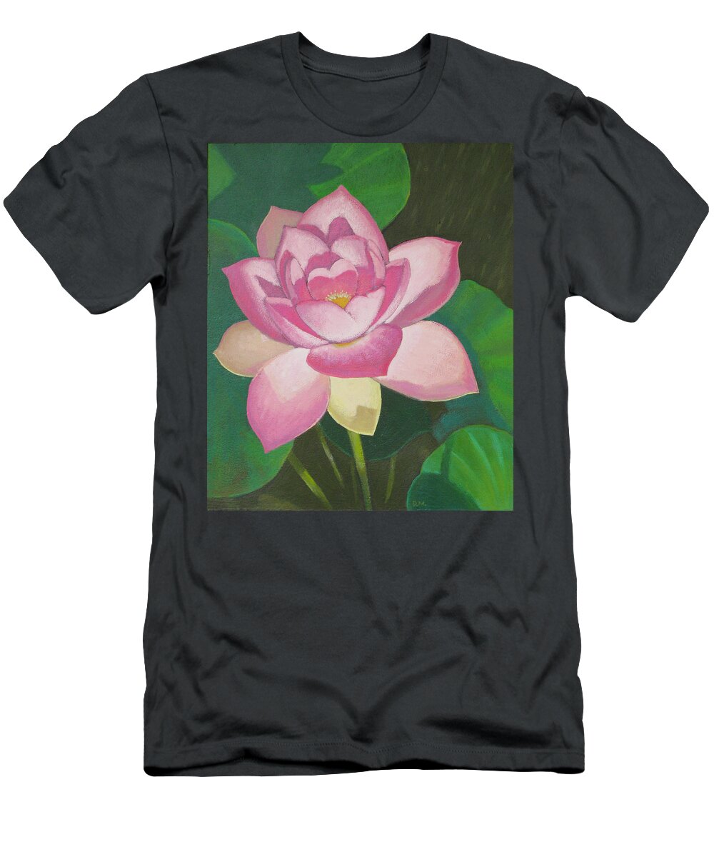 Lily T-Shirt featuring the painting Pink Lily by Don Morgan
