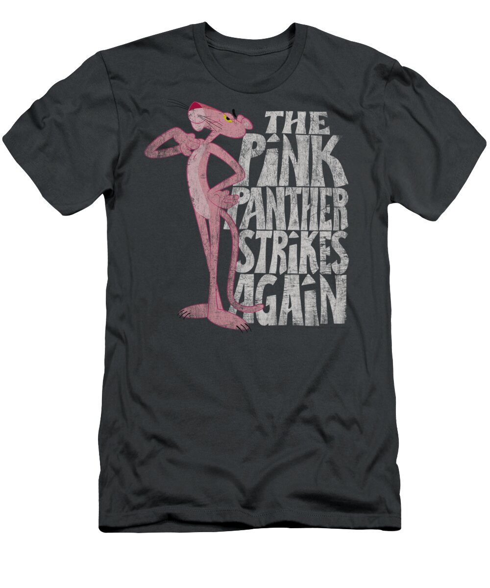  T-Shirt featuring the digital art Pink Panther - Strikes Again by Brand A