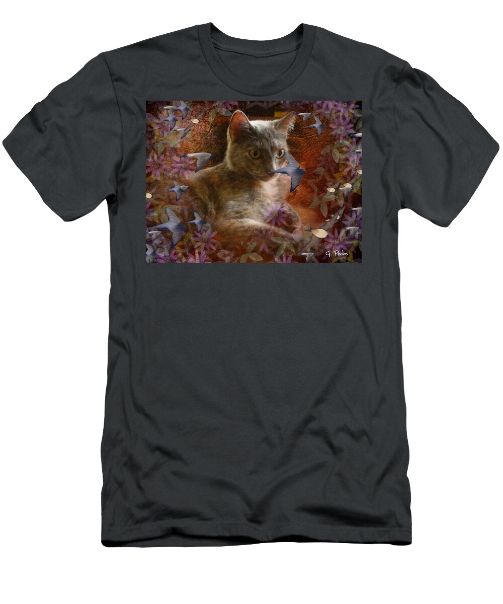 Cat T-Shirt featuring the photograph Pinky's Dream by George Pedro