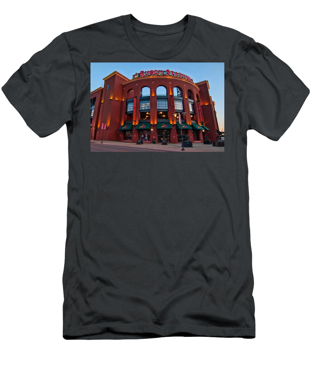 Busch Stadium T-Shirt featuring the photograph Play Ball by Steve Stuller