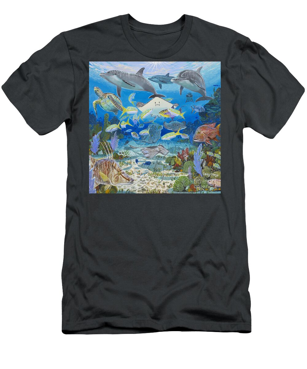 Porpoise T-Shirt featuring the painting Play Time Re0018 by Carey Chen