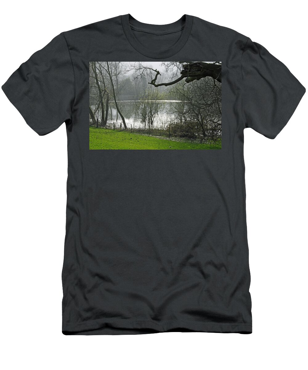 Bright T-Shirt featuring the photograph Pond near Home Farm - Ilam by Rod Johnson