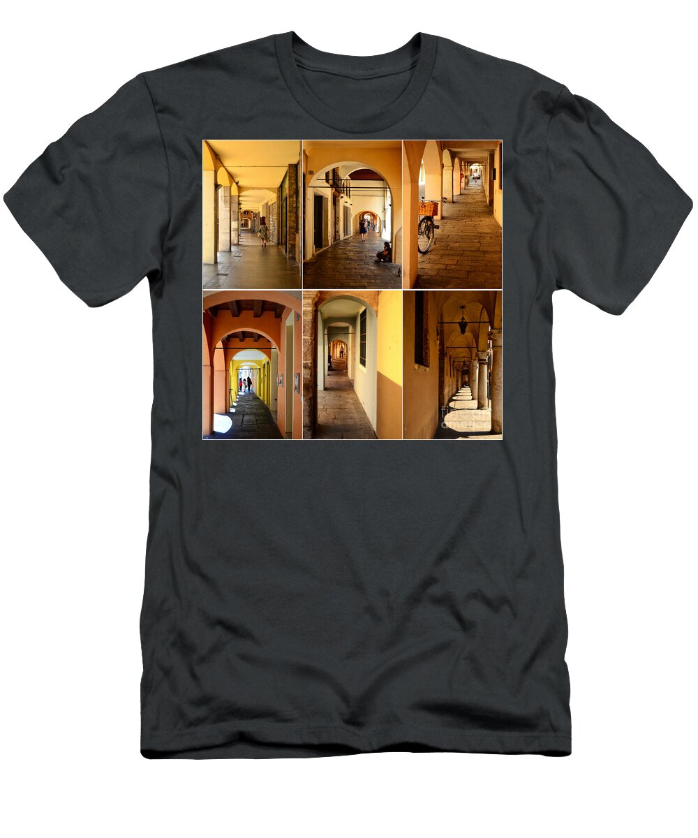 Italy T-Shirt featuring the photograph Porticos of Padua No 2 by Sabine Jacobs