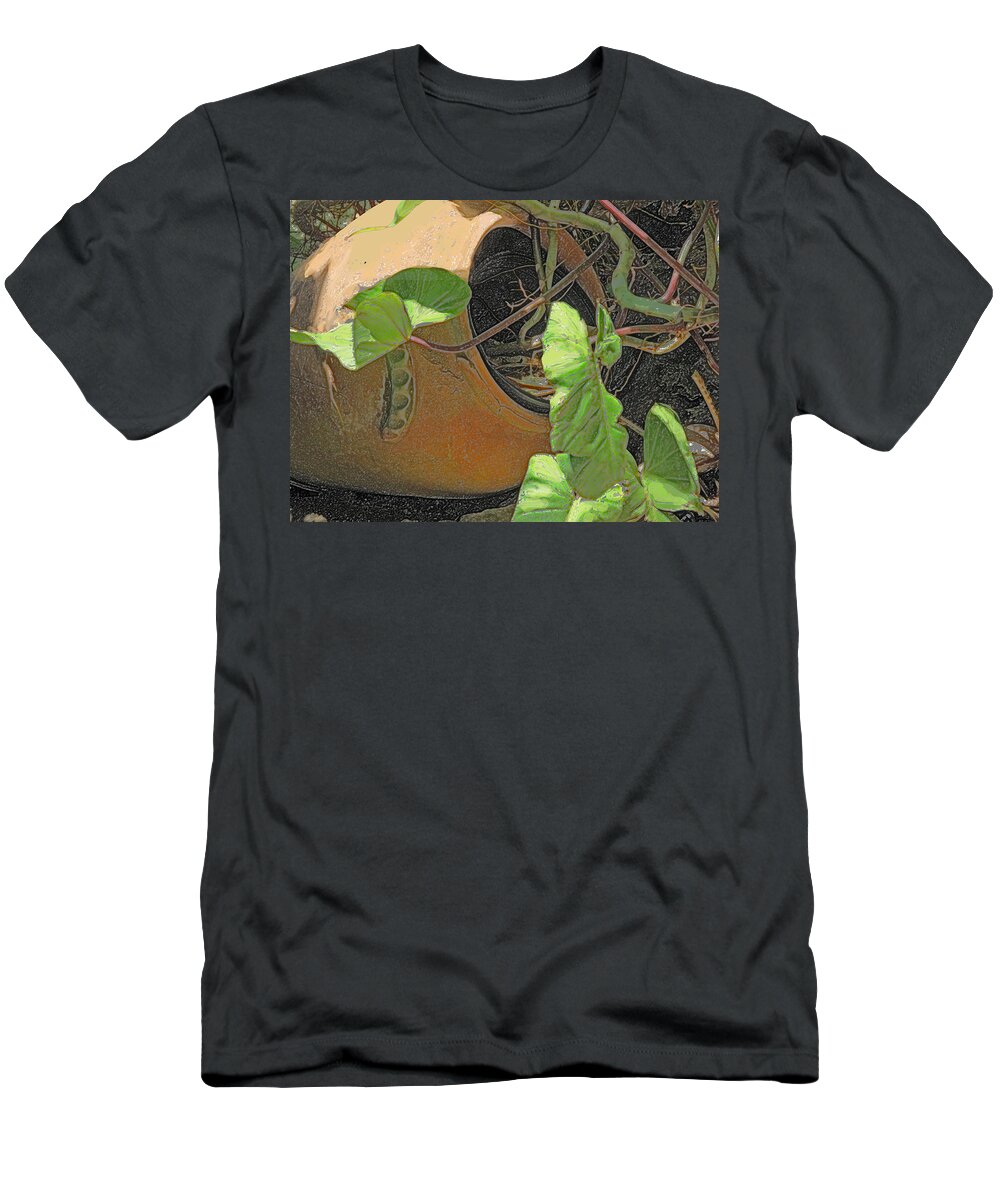 Clay T-Shirt featuring the photograph Pot In The Sun by Ian MacDonald