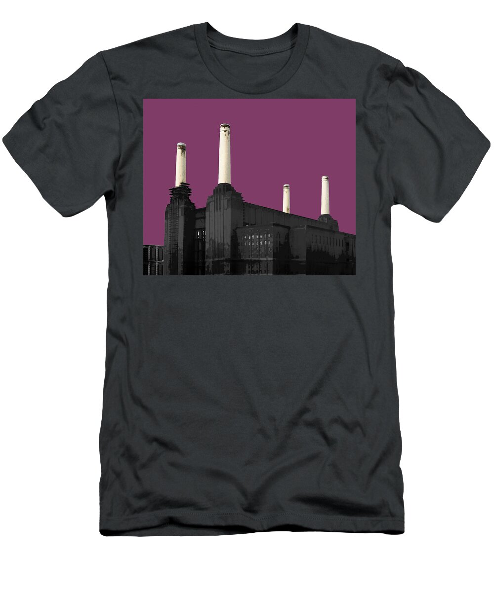 Battersea T-Shirt featuring the mixed media Power - PURPLE Reign #2 by BFA Prints