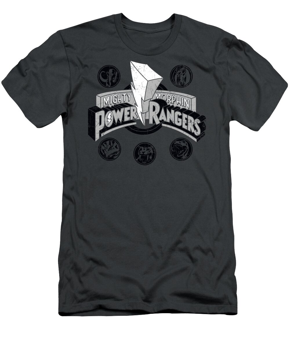  T-Shirt featuring the digital art Power Rangers - Power Coins by Brand A