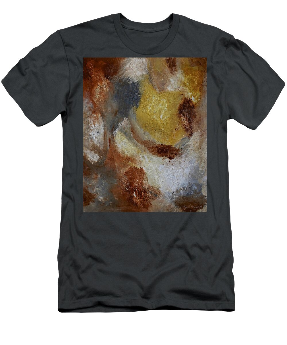 Abstract T-Shirt featuring the painting Primordial by Dick Bourgault