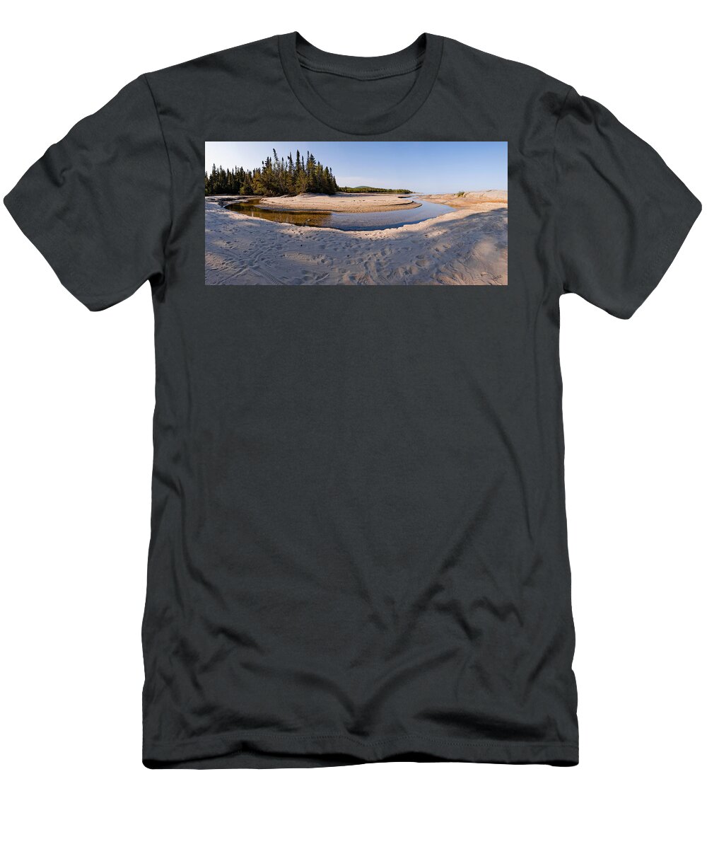 Lake Superior T-Shirt featuring the photograph Prisoners Cove  by Doug Gibbons