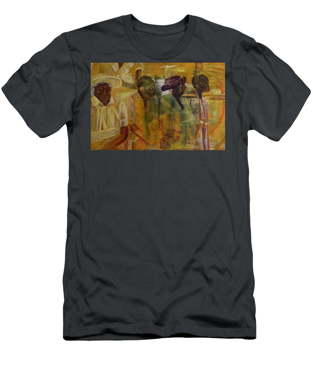 Church Members T-Shirt featuring the painting Providence Baptist Church by Peggy Blood