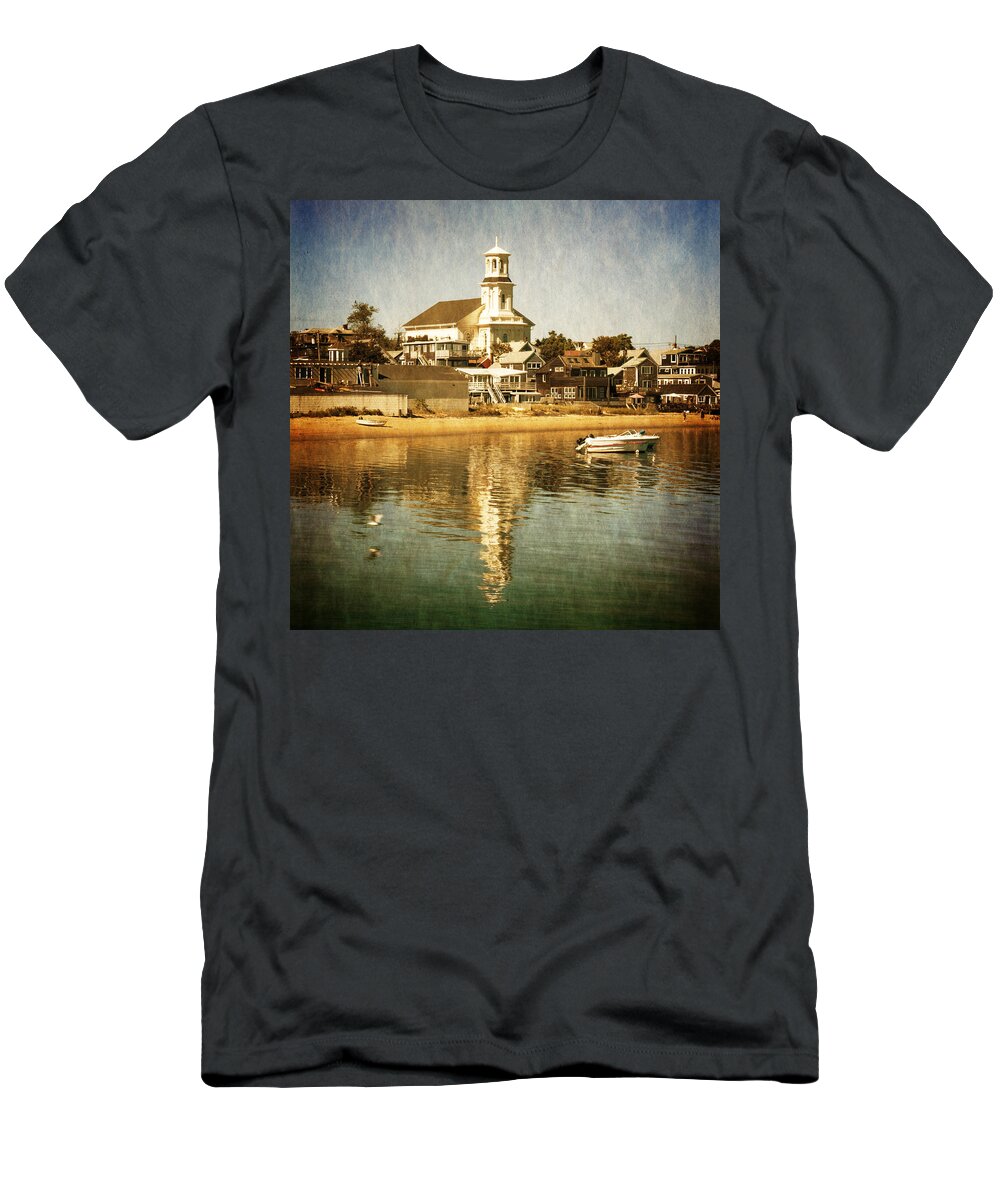 Provincetown T-Shirt featuring the photograph Provincetown From the Warf by Frank Winters
