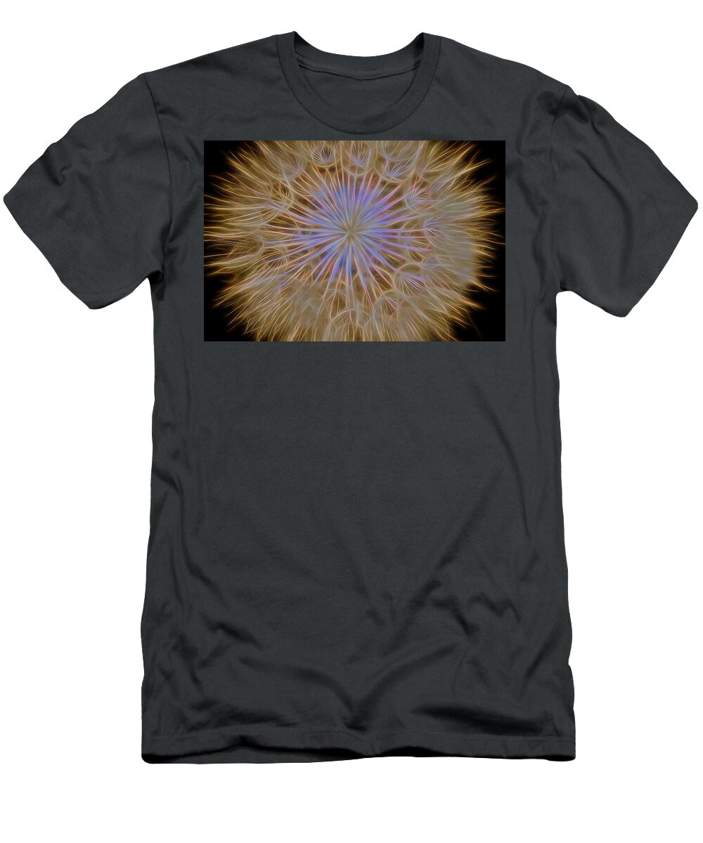 Dandelion T-Shirt featuring the photograph Psychedelic Dandelion Art by James BO Insogna