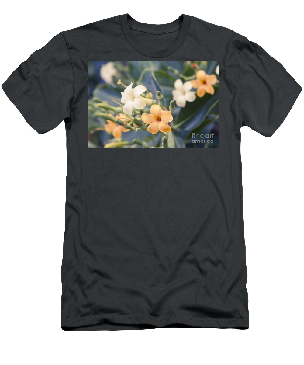 Aloha T-Shirt featuring the photograph Pua kenikeni - Fagraea berteriana by Sharon Mau