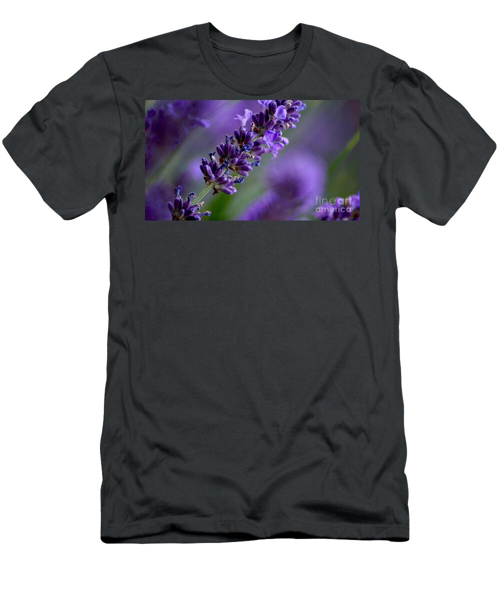 Blumen T-Shirt featuring the photograph Purple Nature - Lavender Lavandula by Eva-Maria Di Bella
