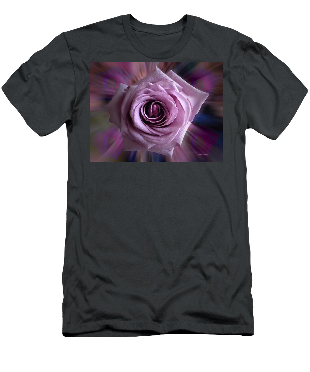 Purple Rose T-Shirt featuring the photograph Purple Rose by Thomas Woolworth