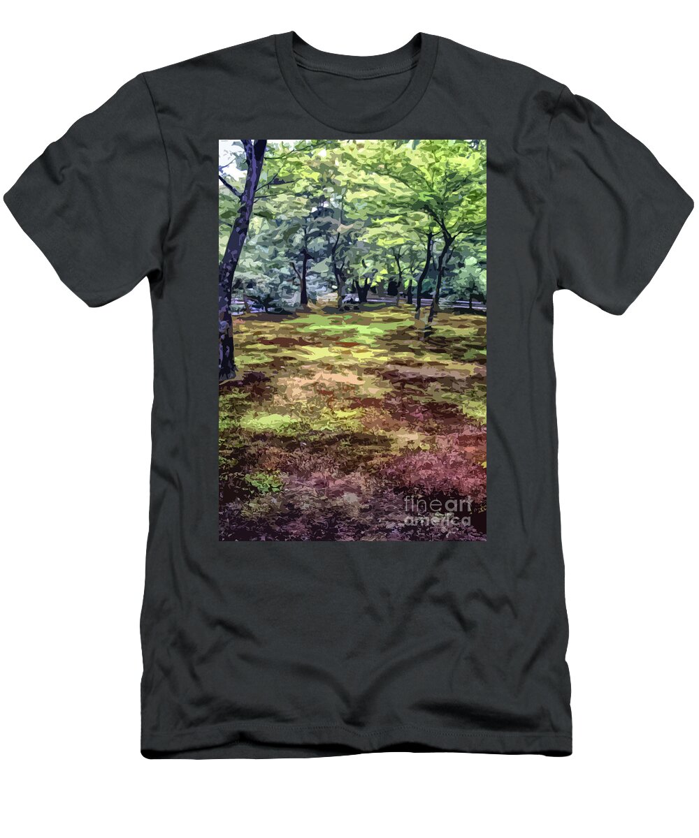 Abstract T-Shirt featuring the photograph Quiet Forest by Stefan H Unger