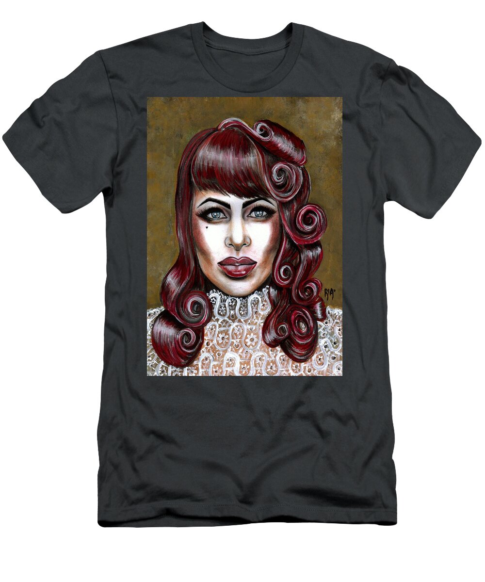 Retro T-Shirt featuring the photograph Red Muneca by Artist RiA