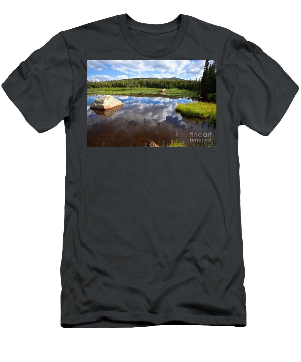 Red Rock Lake Photograph T-Shirt featuring the photograph Red Rock Lake Reflection by Jim Garrison