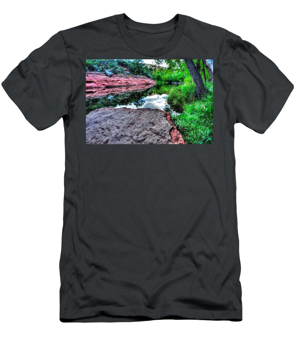 Landscape T-Shirt featuring the photograph Red Rock by Richard Gehlbach
