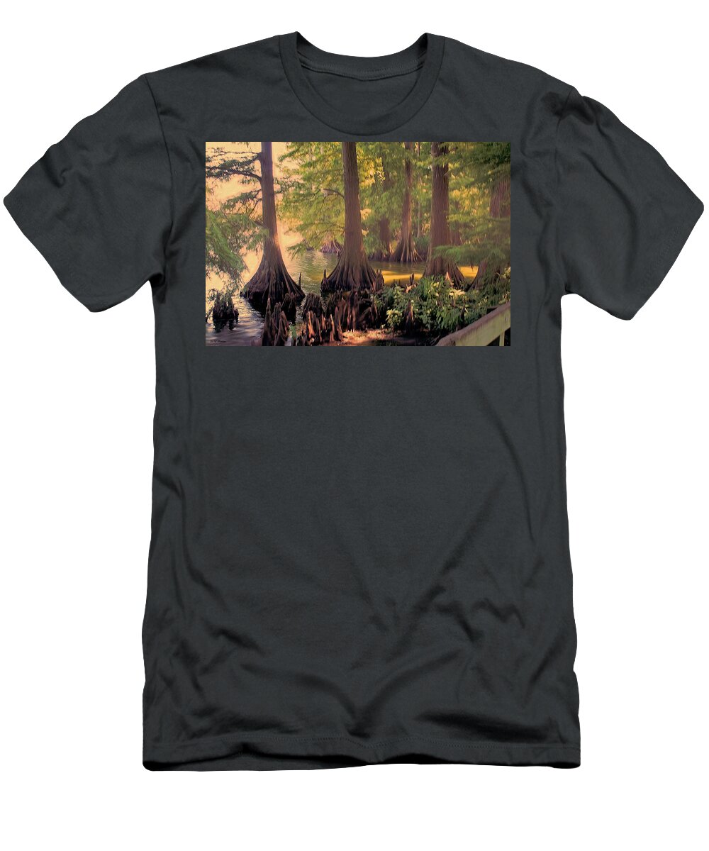 Lake T-Shirt featuring the photograph Reelfoot Lake at Sunset by Bonnie Willis