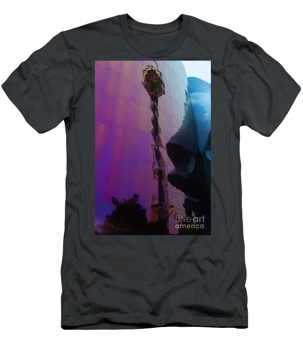 Dan Hartford Photo T-Shirt featuring the photograph Reflection of Seattle Space Needle by Dan Hartford