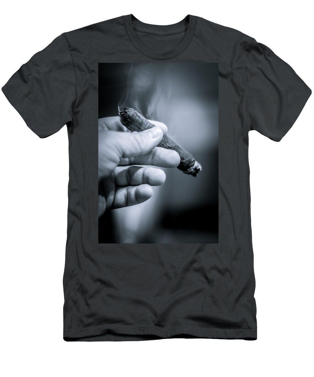 Relaxing With A Cigar T-Shirt featuring the photograph Relaxing with a Cigar by David Morefield