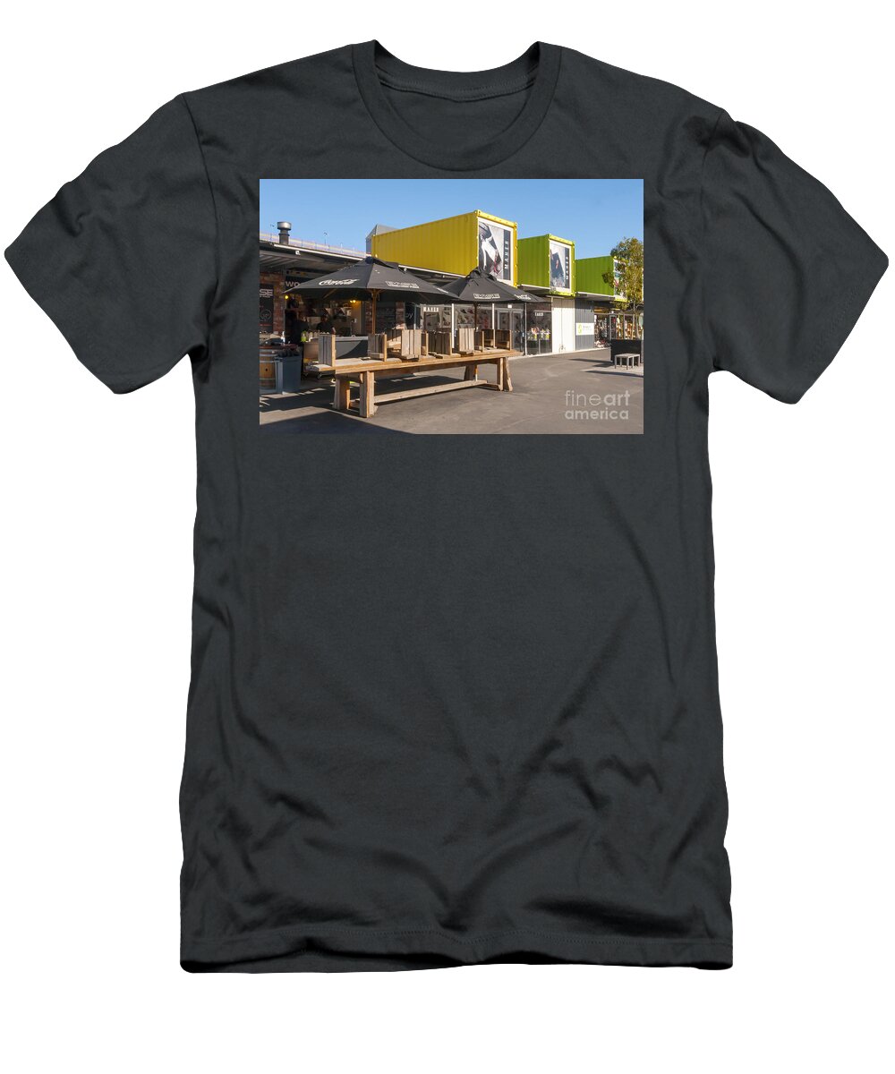 Christchurch T-Shirt featuring the photograph Restart Containers by Bob Phillips