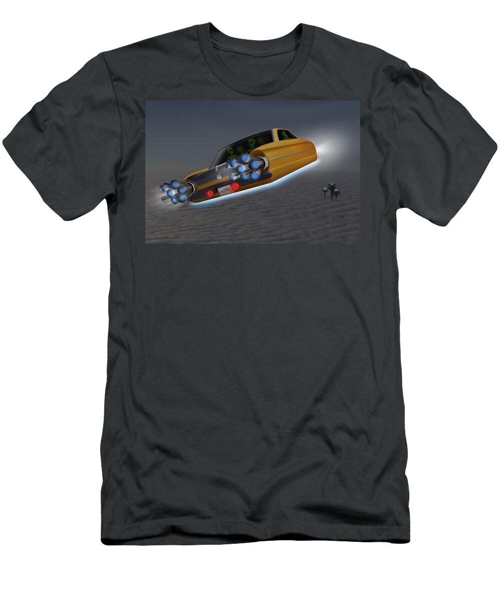 Alien T-Shirt featuring the photograph Retro Flying Object 1 by Mike McGlothlen
